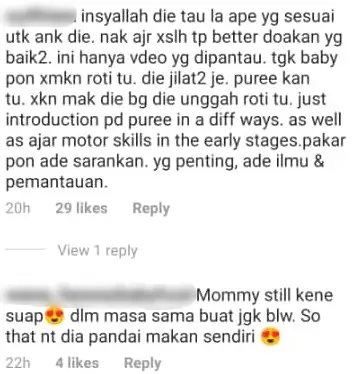 ‘Semangat’ Makan Sendiri, Tapi Netizen Risau Bayi Farah Nabilah Tercekik Roti?