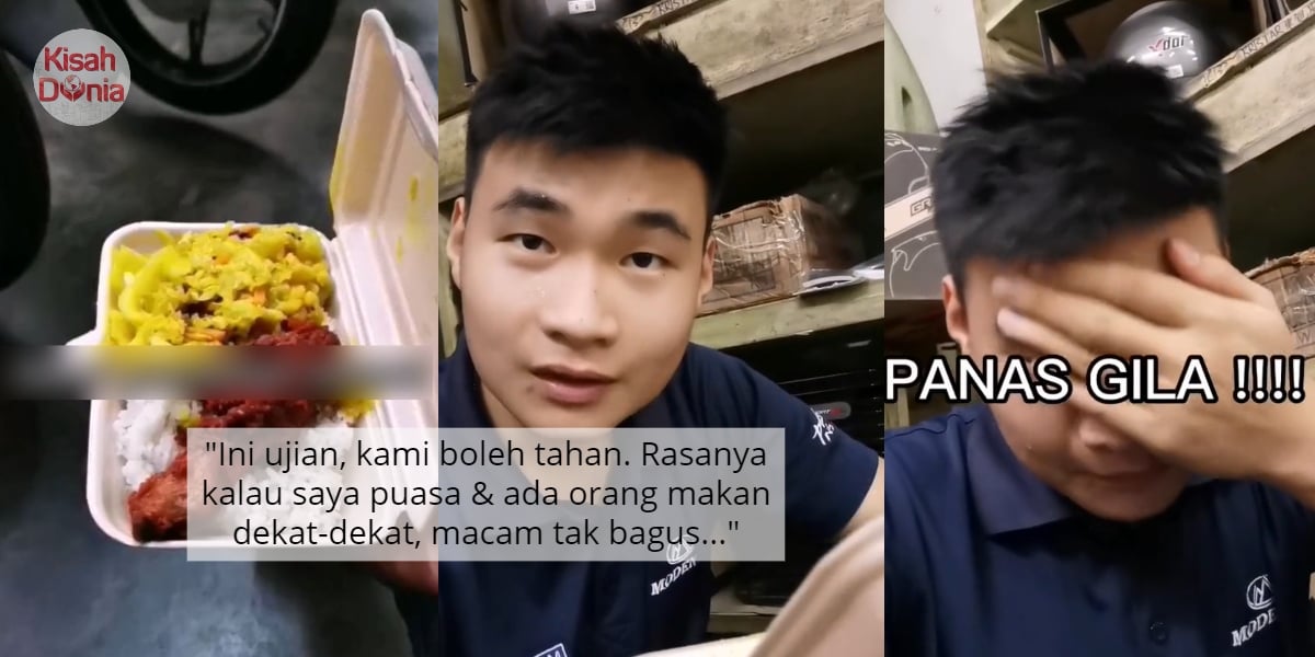[VIDEO] Hormat Ramadan, Lelaki Cina Berpanas Nyorok Makan Nasi Belakang Kedai 8