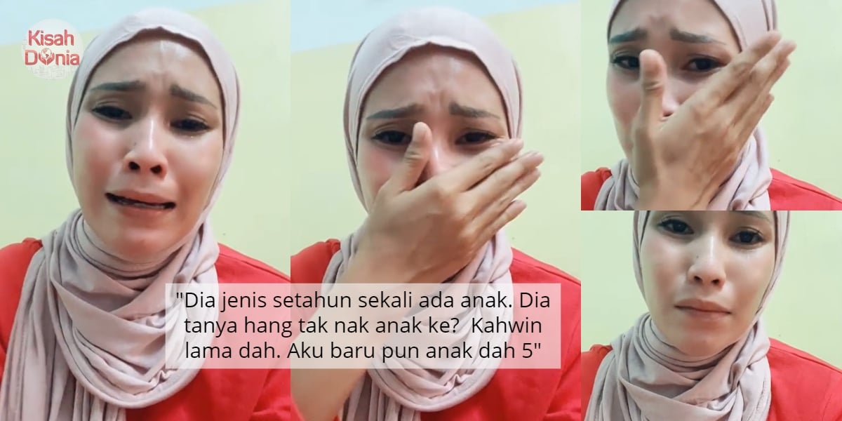 [VIDEO] Kawan 'Condemn' Kawan Belum Ada Anak, Wanita Menangis Hati Bagai Disiat 9
