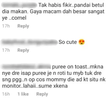 ‘Semangat’ Makan Sendiri, Tapi Netizen Risau Bayi Farah Nabilah Tercekik Roti?