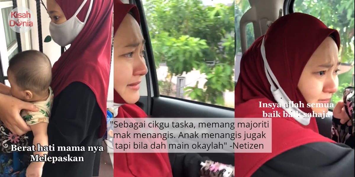 [VIDEO] Pertama Kali Hantar Anak Kat Pengasuh, Ibu Berjurai Nangis Dalam Kereta 7