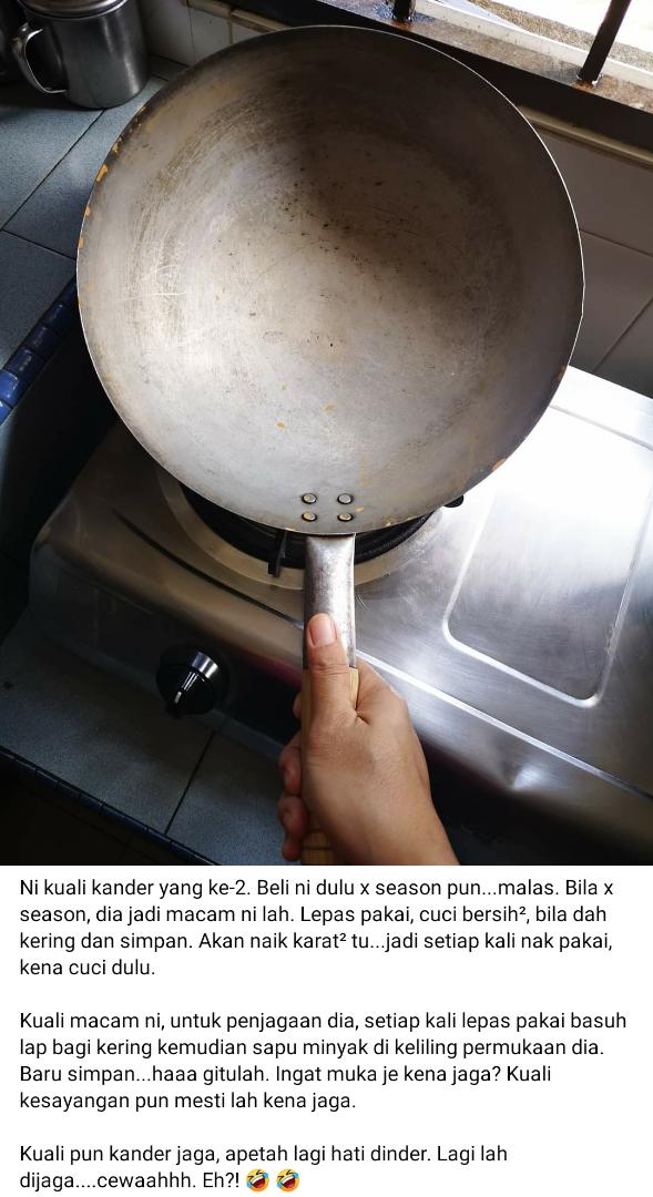 [FOTO] Tips Wajib Buat Bila Beli Kuali Baru, Lambat Karat & Masakan Tak Melekat