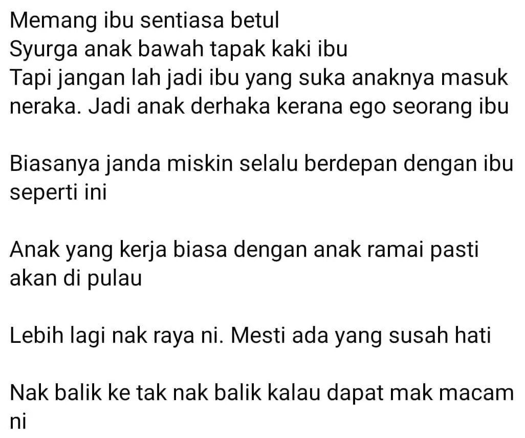 Anak Miskin Dipandang Seperti Kain Buruk, Ibu Jenis ‘Pilih Kasih’ Memang Wujud