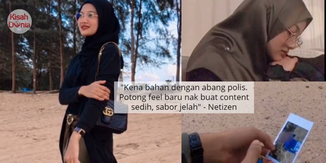 [VIDEO] Baru Nak Feeling Sedih Bakar Gambar Ex, Sekali 'Diceramah' Polis 22
