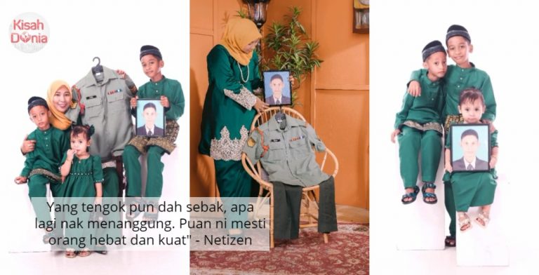 3 Tahun Raya Tanpa Suami, Wanita Bawa Anak Photoshoot ...