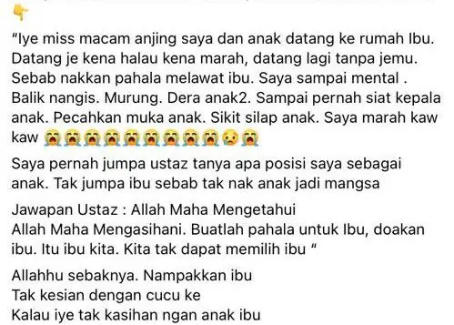 Anak Miskin Dipandang Seperti Kain Buruk, Ibu Jenis ‘Pilih Kasih’ Memang Wujud