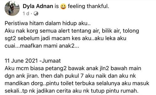 Kurang Seminit Pergi Tutup Pintu, Ibu Panik CPR Anak Terlangkup Masuk Baldi