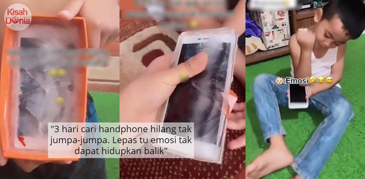 [VIDEO] Ibu Putih Mata, Anak Letak Handphone Dalam Peti Sejuk Takut Overheat 12