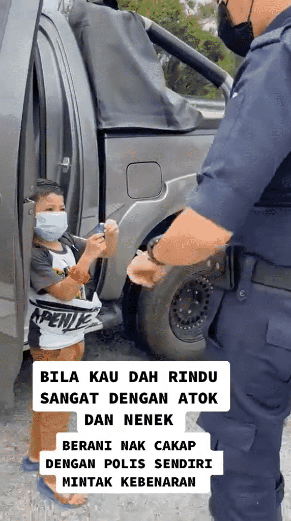 Rindu Atuk Nenek Di Kampung, Anak Turun Kereta Minta Izin Sendiri Dengan Polis 3