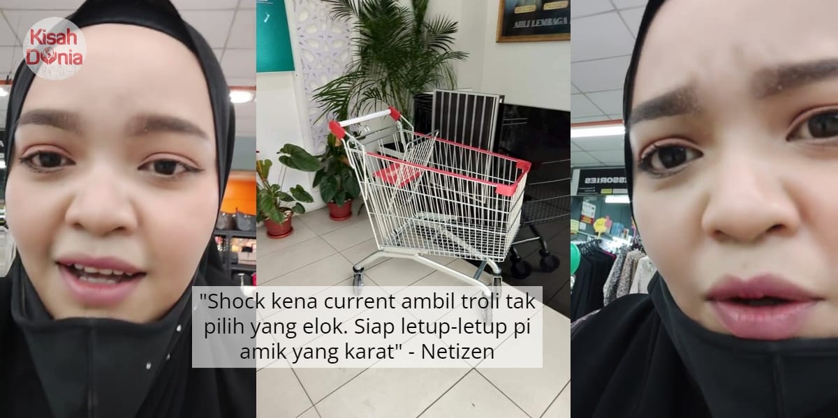 Wanita Tahan Malu Terjerit ‘Direnjat’ Troli Pasaraya, Rupanya Ramai Pernah Kena