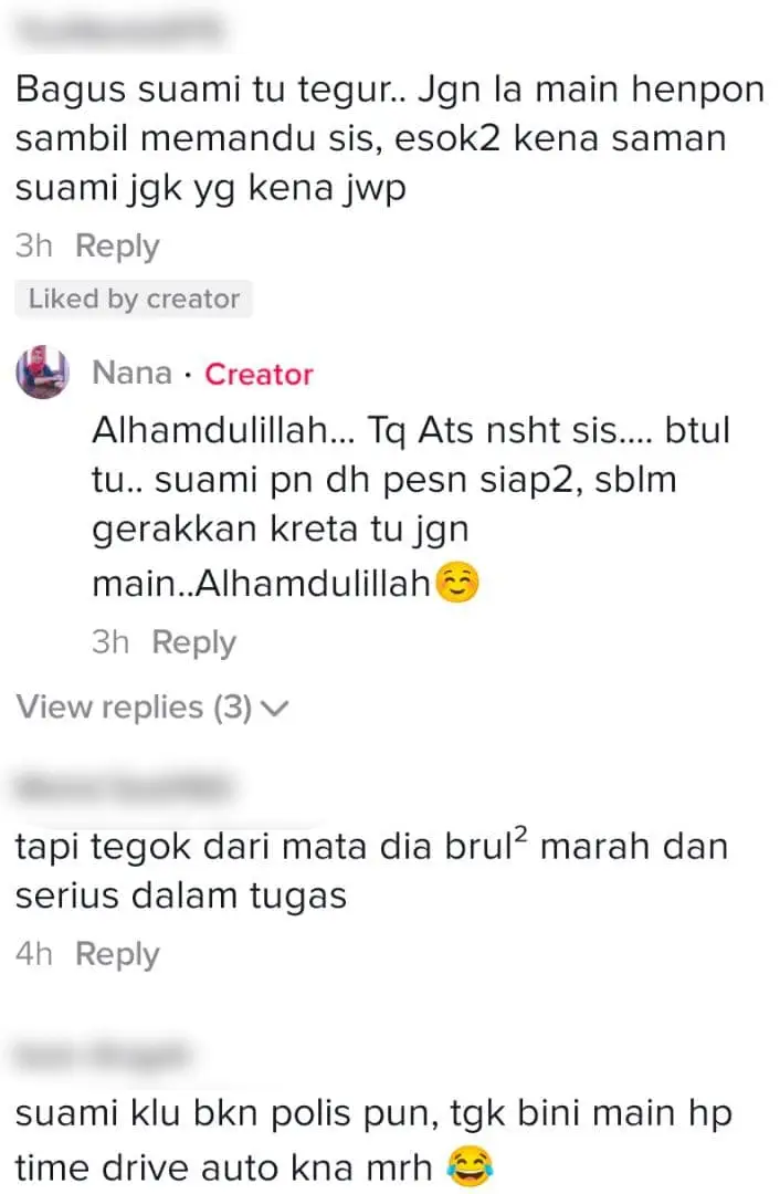 Polis Warning Jangan Main Phone, Tapi Isteri Yang Teruja Ditegur Suami Sendiri