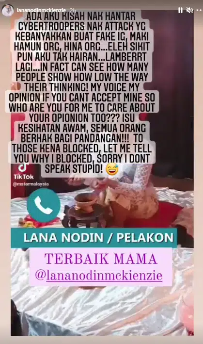 Cybertroopers Dihantar Untuk Attack Lana Nodin?-“Eleh Sikit Pun Aku Tak Hairan”