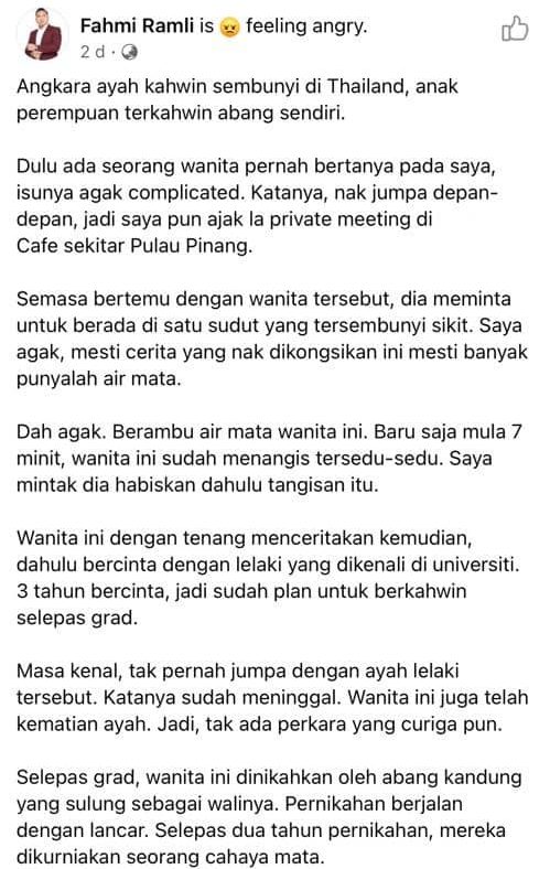 Ayah Rahsiakan Nikah Di Thailand, Suami Isteri Terkejut Rupanya Adik Beradik