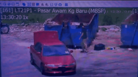 Tinggal Sampah Luar Tong Sampah, Pemuda Terpinga Ditegur Melalui CCTV & Speaker