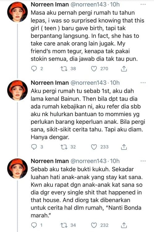 "Rasa Malu Sebab Aku Senyap'' -Norreen Akui Pernah Lihat Penghuni Dilayan Buruk 6