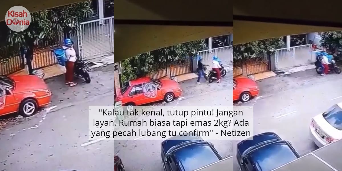 [VIDEO] Awek Tunggu Luar Rumah, Lelaki Kurang Seminit Samun RM40,000 & Emas 2KG 9