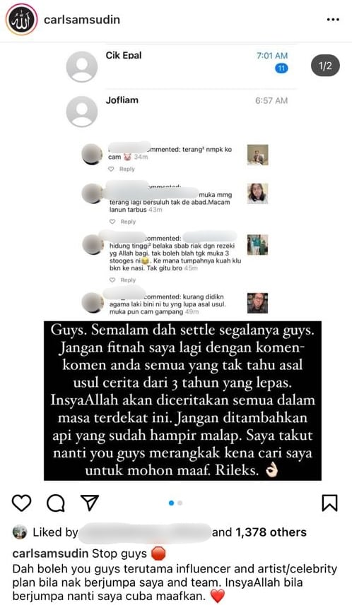 Ramai Fitnah Ungkit Isu Lama Carl Minta Artis Influencer Datang Minta Maaf Kisah Dunia