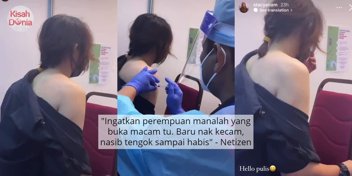“Tak Boleh Jadi” – Terpaksa Lucut Baju Masa Vaksin, IG Story Stacy Curi Tumpuan
