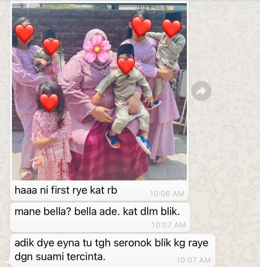 Tak Nampak Bayang Dalam Gambar Raya Keluarga, Saksi Dedah Adik Bella Dikurung?