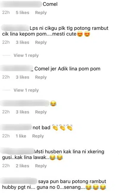 Tolong Suami Potong Rambut, Terhibur Muka Kak Lina Pom Pom Tak Boleh Control