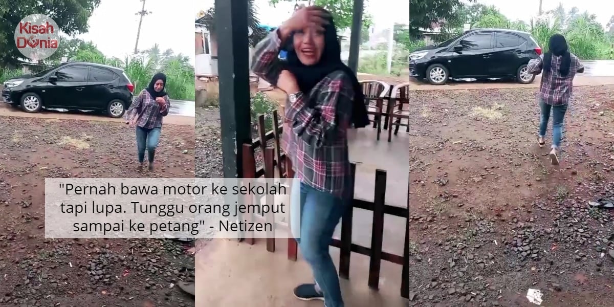 Hujan Lebat Berhenti Teduh Tepi Jalan, Wanita 'Tepuk Dahi' Lupa Dah Bawa Kereta 7