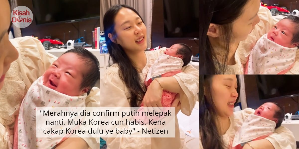 [VIDEO] Berborak Wajah Mirip Siapa, Baby Maryam Senyum Lepas Dengar Ayat Korea 4