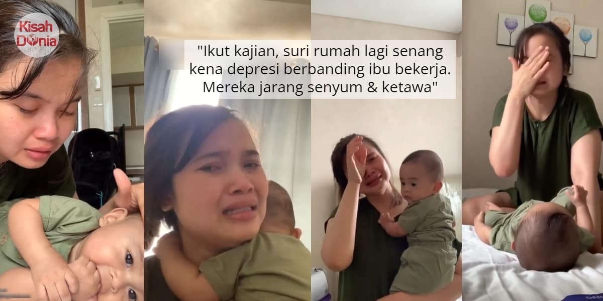 Depression Suri Rumah Is Real, Wanita Nangis Breakdown Jaga Anak Kecil Di Rumah 4