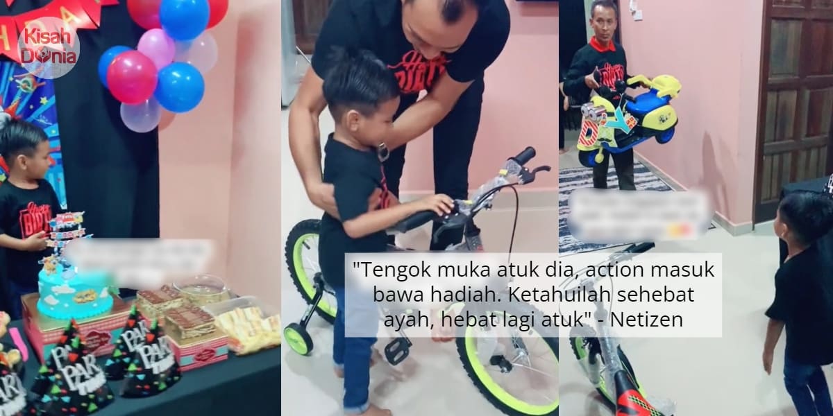 Happy Ayah Belikan Basikal, Anak 'Paling Tadah' Kejar Hadiah Yang Dibawa Atuk 7