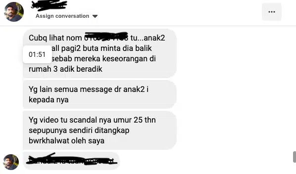 “Anak Call Pagi-Pagi Buta”-Bekas Suami Pula Dedah Isteri Skandal Dengan Sepupu?