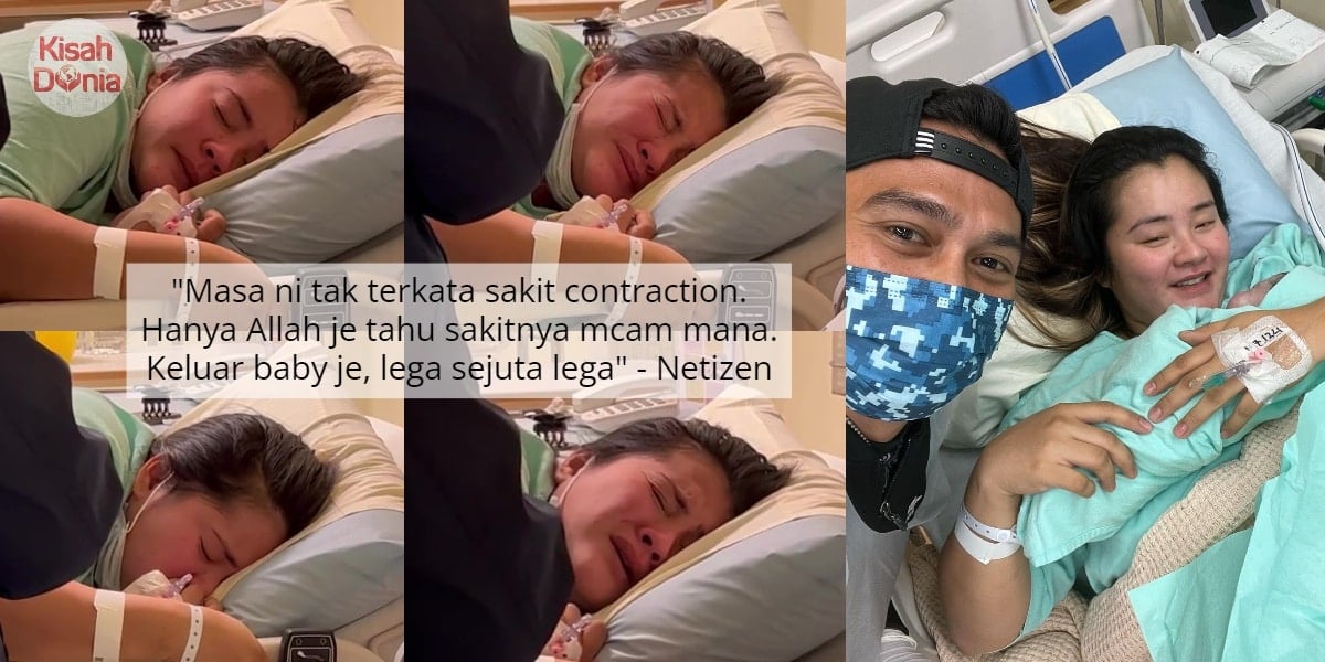 Genggam Kuat Katil Ketika Contraction, Ramai Kesian Muka Almy Nadia Merah Padam 25