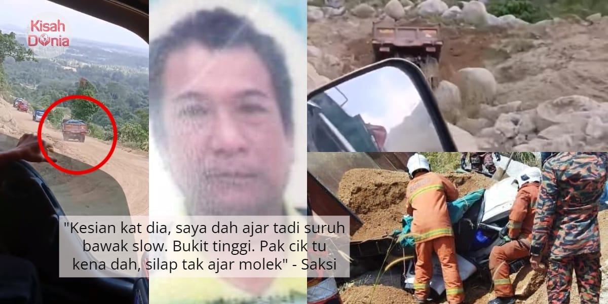 Sempat Dirakam Takut Turun Bukit, Viral Video Pemandu Ajal Lori Masuk Gaung 1