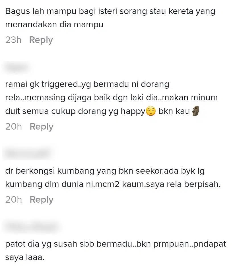 Suami Belikan 4 Madu Kereta Seorang 1, Isteri Jemput Sendiri Bila Tiba Giliran