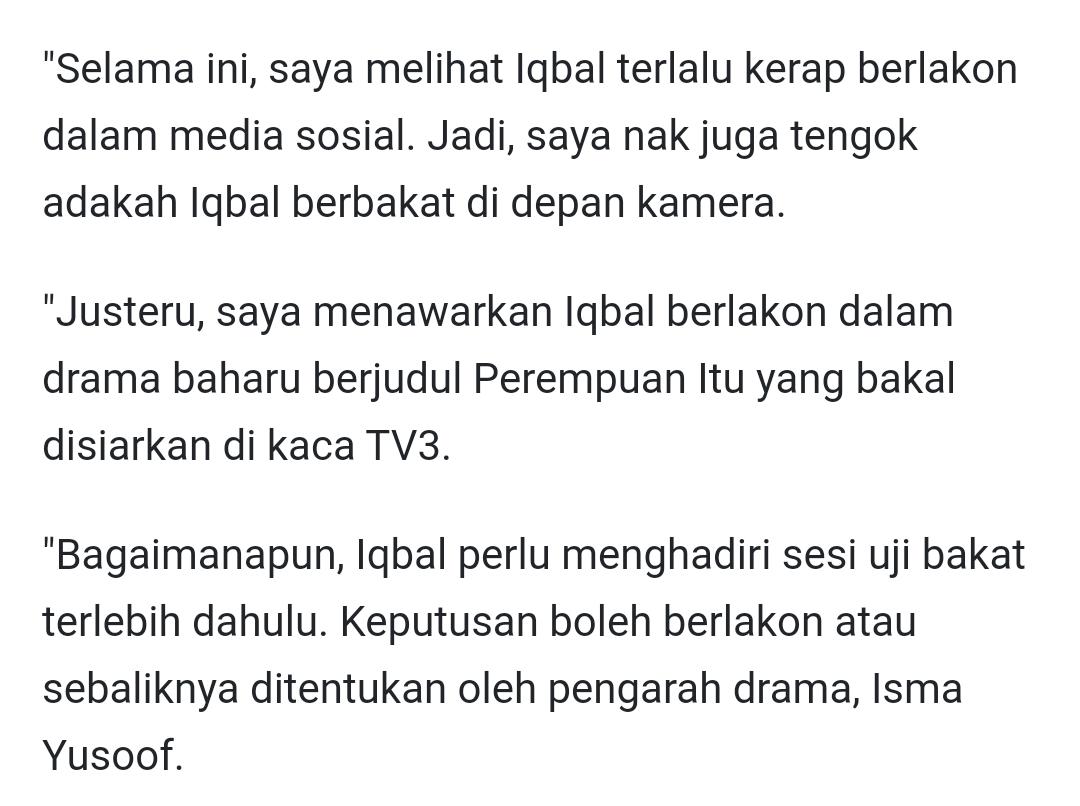 Kini Sibuk Shooting Drama Melayu, Iqbal Terhutang Budi Zul Ariffin Banyak Ajar 2