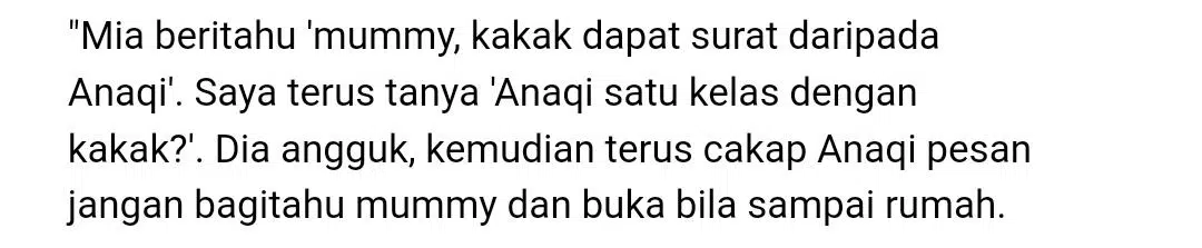 [VIDEO] Isu Surat Cinta Tak Senonoh Dari Anaqi, Ibu Dedahkan Sambungan Cerita