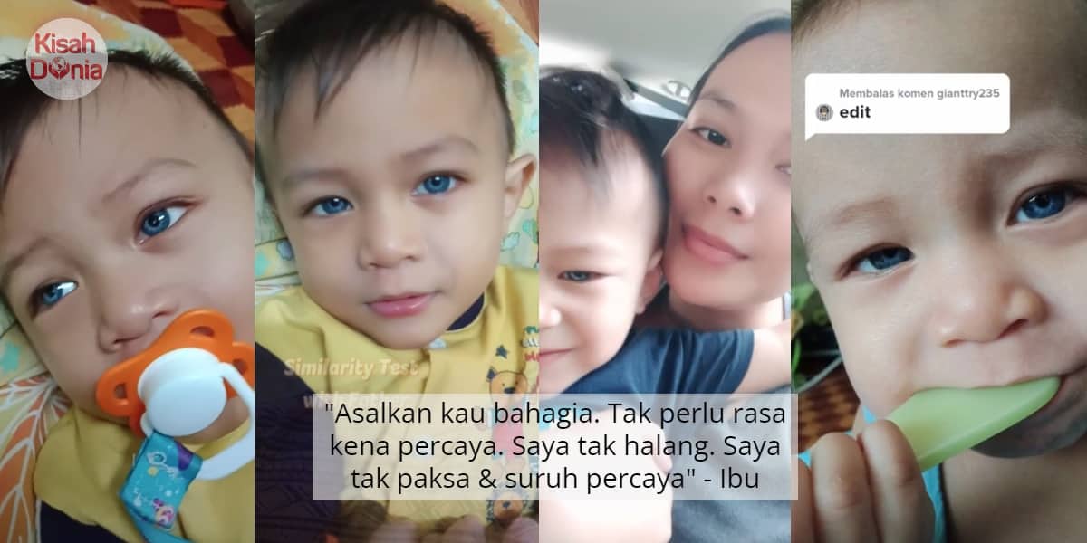 [VIDEO] Anak Viral Punyai Mata Biru Cantik, Ibu Tak Kisah Dituduh Cuma Filter 3