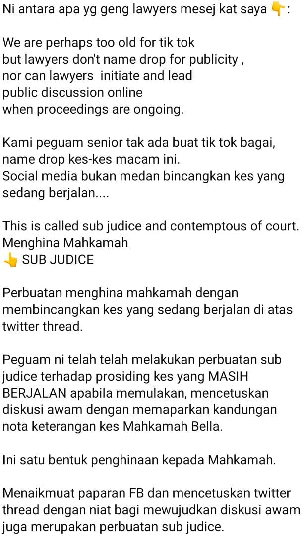 Lepas Sehari Padam Thread Twitter, Peguam Siti Bainun 'Ditegur' Di Mahkamah? 3