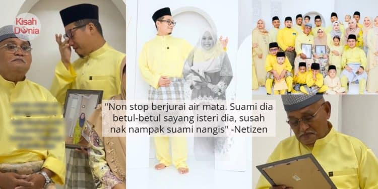 Tunai Hajat Isteri Nak Bergambar Pakai Baju Kuning, Suami Sebak Pegang Frame 1