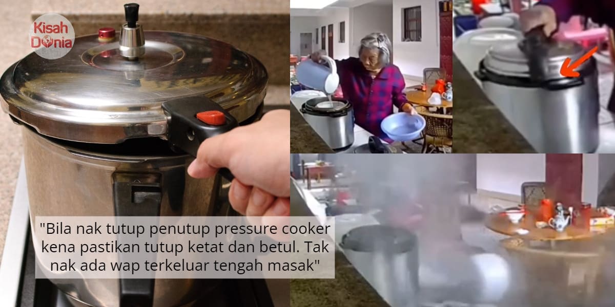 Tak Perasan Penutup Kurang Kemas, Nenek Tua Nyaris Kena Letusan Pressure Cooker 1