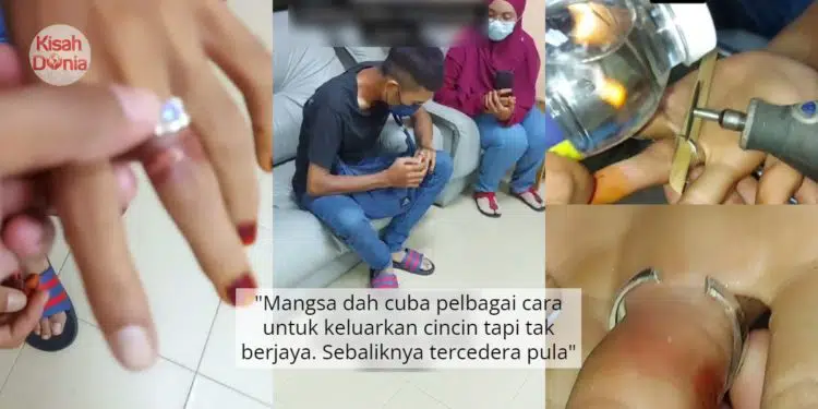 [VIDEO] Baru Seminggu Nikah, Tapi Terpaksa Potong Cincin Kahwin Dek Tersangkut