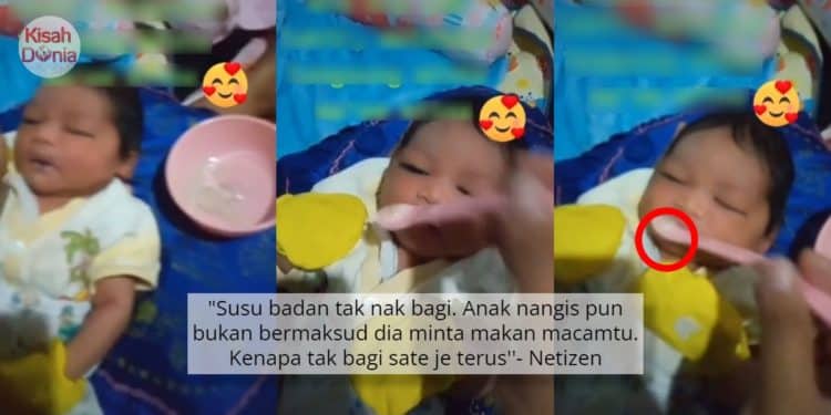 Disangka Anak Buka Mulut Sebab Minta Makan, Ibu Beri Bubur Pada Bayi Baru Lahir 1