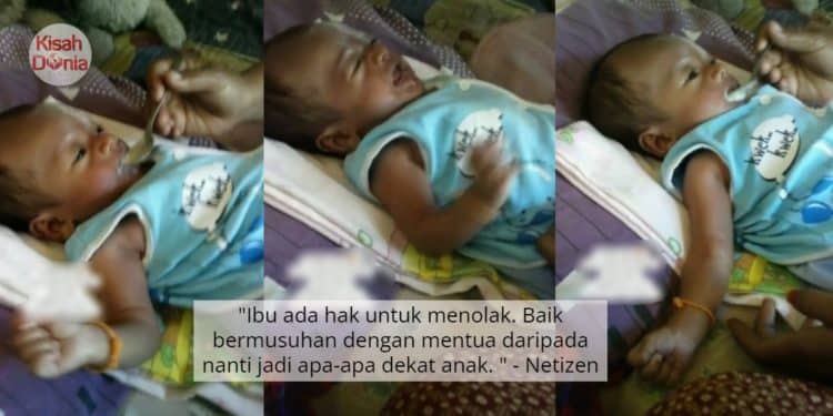 Mentua Diam-Diam Suap Bubur Pada Bayi Usia 3 Hari, Wanita Terkejut Dapat Video 1