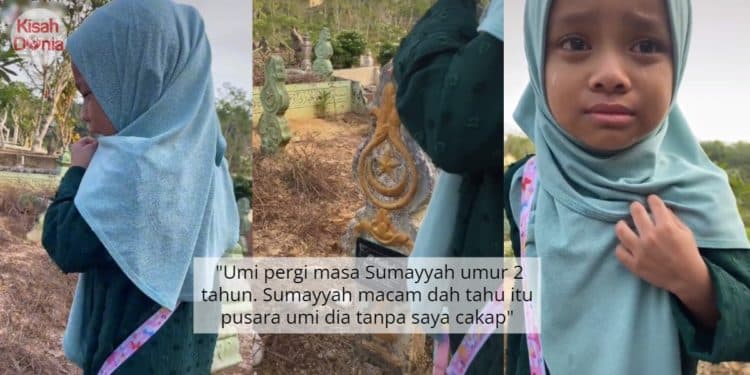 Terlalu Rindu Allahyarhamah, Wanita Sebak Anak Tiri Meraung Di Pusara Ibu