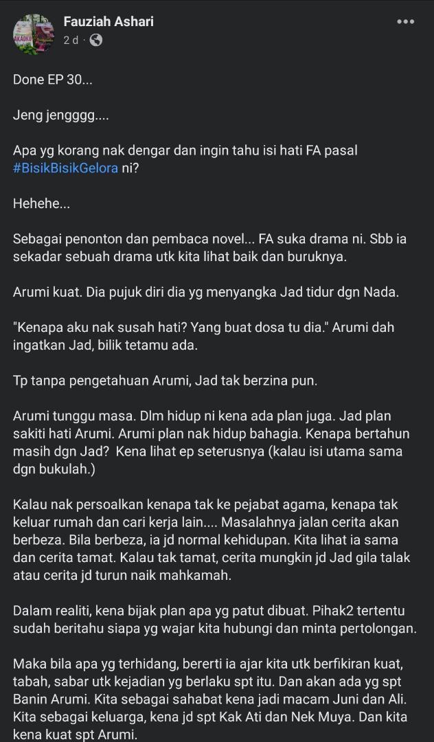 Jad Enggan Talak Arumi, Penulis Dedah Kenapa 'BBG' Dalam Novel & Drama Berbeza 5