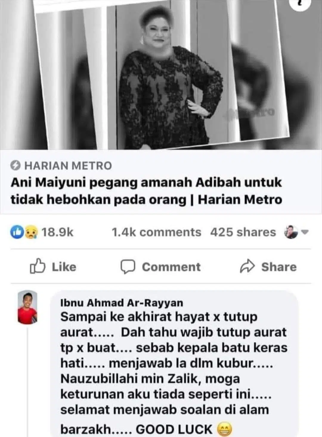 Serik Dikecam, Lelaki Pertikai Pemergian Adibah Noor Mengaku Jahil & Mohon Maaf