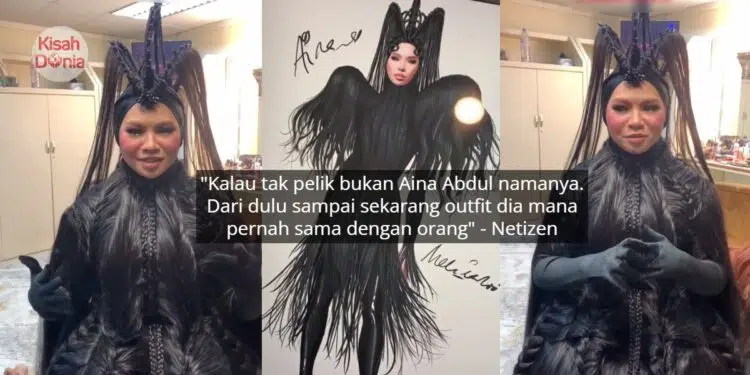 Aina Abdul Tampil Gayakan Baju Konsep Rambut Panjang, Ramai Seram Nak Pandang