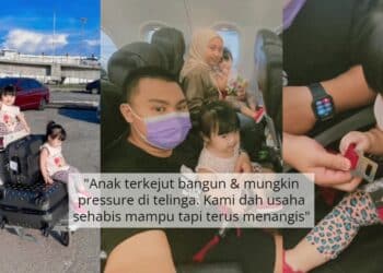 Penumpang Mengadu Telinga Bingit, Parents Mohon Maaf Twins Meraung Dalam Flight