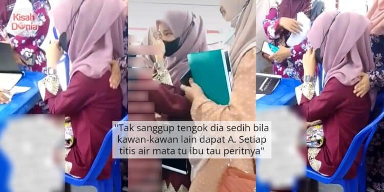 Anak Menangis Result SPM Tiada A, Ibu Jadi Saksi Belajar Sampai Tidur Atas Meja