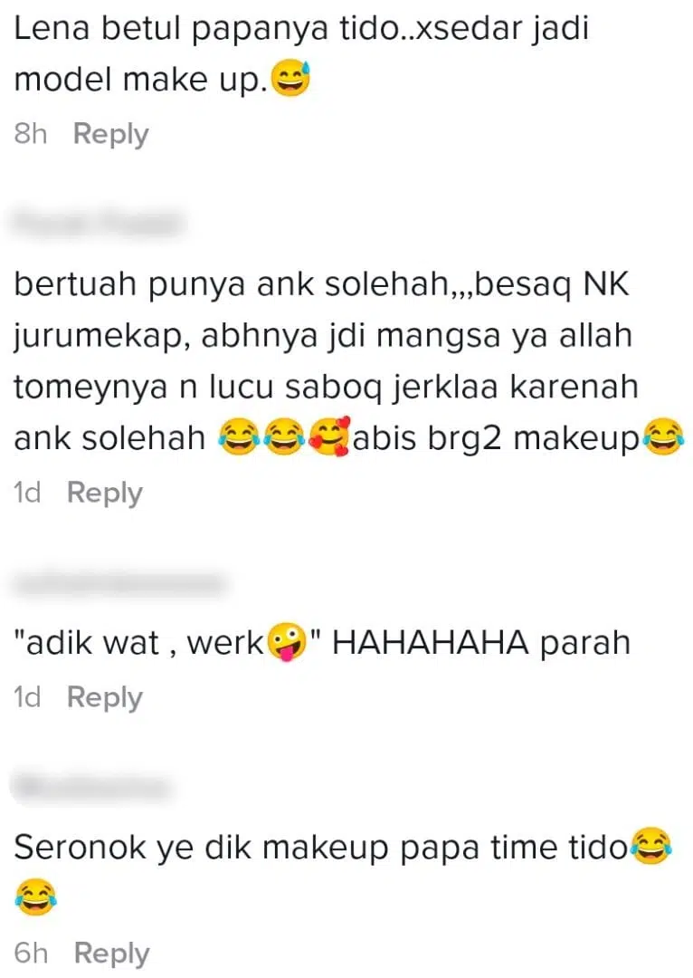 Muka Ayah Habis Kena Makeup Masa Tidur, Baru ‘Mukadimah’ Tapi Anak Meraung Dulu