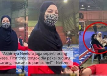Macam Cikgu PJ, Netizen Tergelak Lihat Fesyen Neelofa Tengok Suami Main Futsal 9