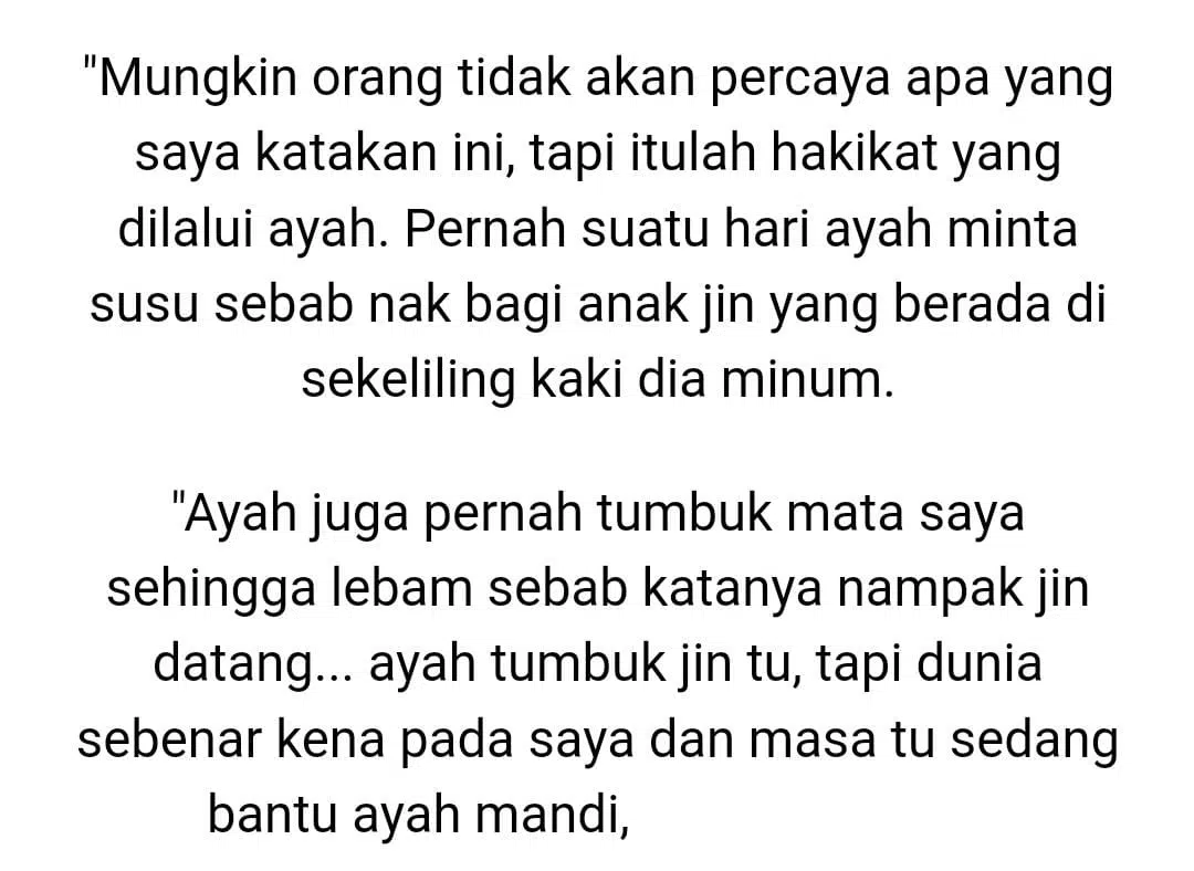 15 Tahun Ayah Kena Sihir Mata Ikan, Pernah Minta Susu Nak Bagi Anak Jin Minum